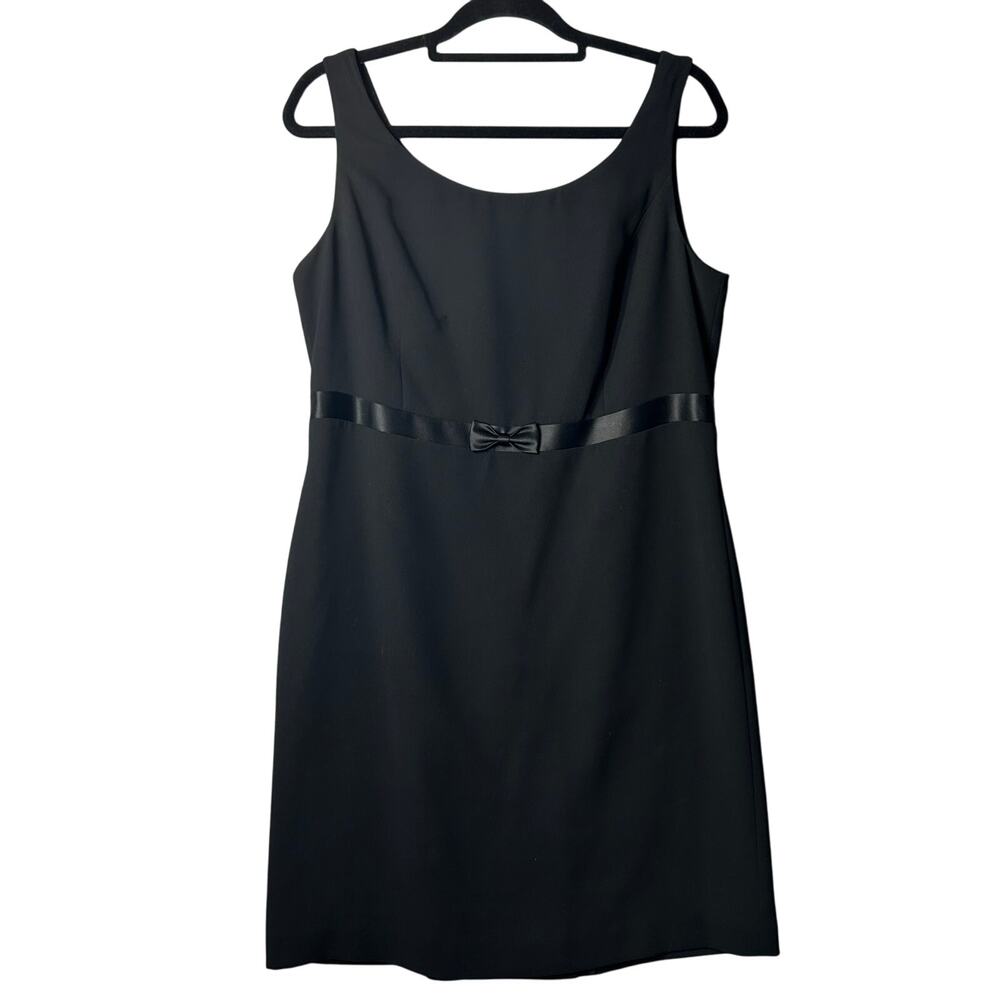 Amanda Smith Dress Womens 12 Black Sleeveless Round‎ Neck Sheath Mini Dress